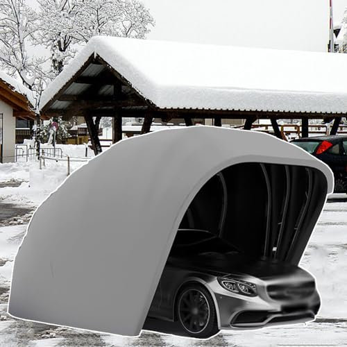 CMOLVUR Carport retrattile in acciaio inossidabile, tenda pieghevole per auto, rifugio durevole semiautomatico, garage pieghevole mobile, 5,5 x 2,5 2,3 m/18 8,2 2,3 m