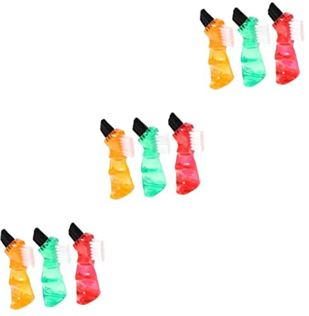 CALLARON 3 Sätze Prothesenbürste Haushalt Borsten Reinigung Sauber Ergonomisch Reiniger Kompakt Erwachsene Geformt Tragbar Zähne Für Bürsten Mini-bürste Reinigen Plastik Pp 3 Stücke * 3