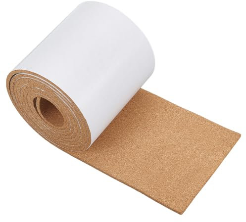 BENECREAT 3M x 15cm/ 118x5.9inch Self Adhesive Cork Roll, Bulletin Board Roll DIY Cork Material (6mm Thick) Easy-Cut Self-Stick Surface for Home Decor, Handmade Crafts & Wall Art
