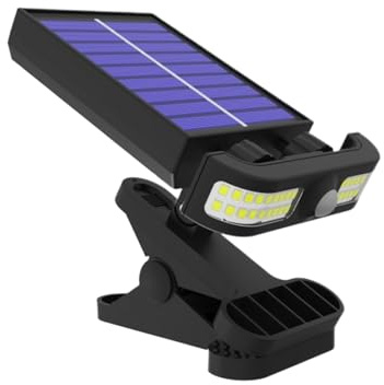 Qkbuza Luces solares de jardín, con clip impermeable, luces solares para exteriores, iluminación de jardín, farol de valla para piscina, camping, césped, patio, hogar, porche, balcón, entradas