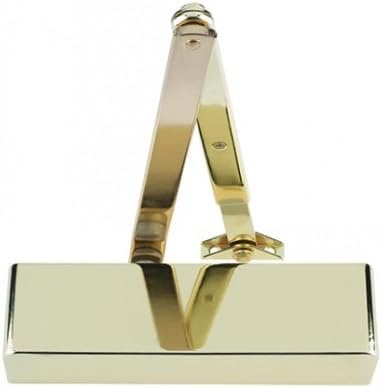 Ironmongery Solutions® ZDC0024PB Brass Finish Door Closer Size 2–4 with Radiused Cover