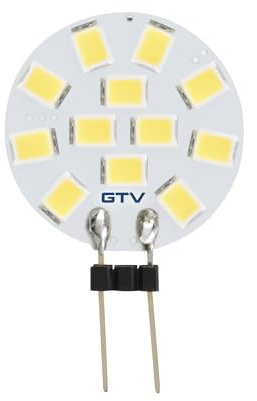 GTV LED Leuchtmittel G4 1,8W 150lm 3000K Warmweiß 12V DC 180° Abstrahlwinkel Stiftsockel Niedervolt