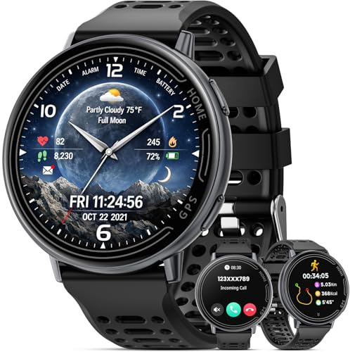 Orologio Smartwatch uomo da 1,39 HD, con GPS/Bluetooth/Freaquenza Cardiaca | monitoraggio del Sonno / Passometro, Compatibile con Orologi Intelligenti Android e IOS, con 100 + Modalità di Movimento
