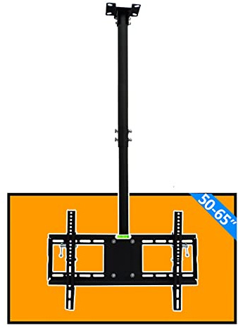 NURUGURE Soporte de TV de Techo abatible de 0 a 15 Pulgadas Que soporta Pantallas de hasta 70 kg (154 LB), inclinación, Giro y telescópico.