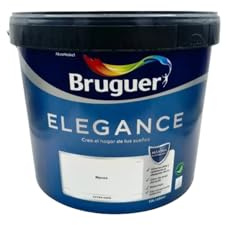 Bruguer ELEGANCE Pintura Monocapa ExtraMate, Paredes y Techos, Interior, Exterior protegido, Alta Durabilidad, UltraLavable, Resistente al Desgaste y Manchas Blanco 10L