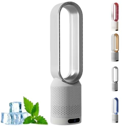 Kuisoe Seladi AirPure V3 | 3-in-1-Luftkühler, UV-Reiniger und Ionisator 620L/S, 90° Oszillation Turmventilator mit Fernbedienung (Weiß)
