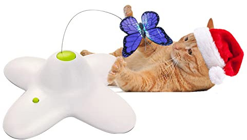 ALL FOR PAWS Katzenspielzeug Interaktive Schmetterling Katze Automatisches Spielzeug Stimulierende Kitty Spielzeug Anreicherung für Indoor Katzen