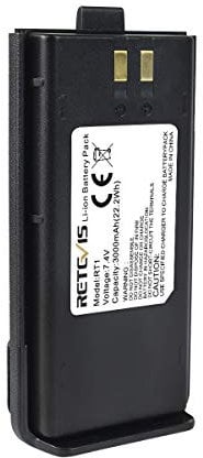 Retevis RT1 Radio Battery Original Li-Ion Battery 3000 mAh 7.4 V DC for Walkie Talkie Retevis RT1 Radios (Pack of 1, Black)