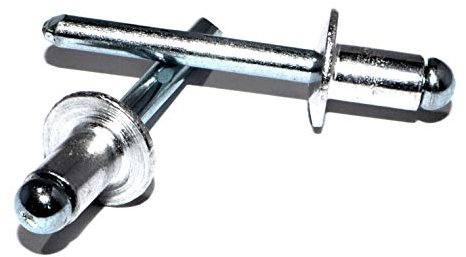 Blindnieten 2,4x10 Alu-Stahl DIN 7337 mit Flachkopf und Sollbruchdorn Form A Stückzahl 100 Popnieten Flachkopf Nieten