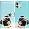 Bcov iPhone 11 Case, Funny Pug Dog Flip Case Wallet Leather Case Folio Cover with Credit Card Slot Holder Stand for iPhone 11