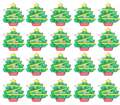 25 stücke led leuchten weihnachtsbäume broschen emaille pins Abzeichen Weihnachtsfeier bevorzugt schmuck für Kinder Erwachsene