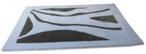 Nicol Badteppich Patria Hellblau Grau ca.60X100cm Badematte Badezimmerteppich Badgarnitur Badvorleger Duschmatte