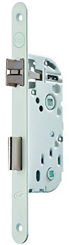 Yale Y73 – Schloss zum Einstecken, beidseitig verwendbar, weiß, Zertifiziert NF Level 2 | Kopfstütze rund, Achse 40 mm – für Badezimmertür, Toilette und W/C