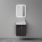 Mai & Mai Mobile Bagno Sospeso46x26x63cm, Mobile da Bagno con Cassetto Include Lavabo, Grigio Scuro, Seria Pisa