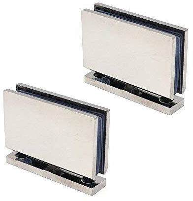 Set di 2 cerniere per porte in vetro senza telaio NUZAMAS, accessori per l'installazione della doccia, acciaio inossidabile 304, cerniera per porta in vetro a 360 gradi