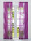 HeichkelL 2-TLG Voile Schiebegardine Flächenvorhänge mit Wellendruck Transparente Dekogardinen inkl. Klettband und Befestigungszubehör Violett 2X 57x245 cm