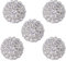 Guangzhou 5 Stück 12mm Kristall Strass Blume runde Knöpfe mit Schleife Metallverzierungen Dekorativer Knopf Silber