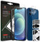 [4 Pack] 2 X Screen Protector for iPhone 12 Pro with 2 X Camera Lens Protector- Genuine Tempered Glass - Edge to Edge Full Coverage - Premium Quality Screen Guard Cover with Frame (For iPhone 12 Pro)