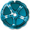 Rollstuhl Speichenschutz (Paar) für Greifreifen 49,51 bis 50,50cm Außendurchmesser, Flache Halter - Enjoliveur turquoise