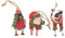 Kurt Adler Weihnachtsbaumschmuck Kuh Schwein und Huhn mit Pullovern, 3er-Set