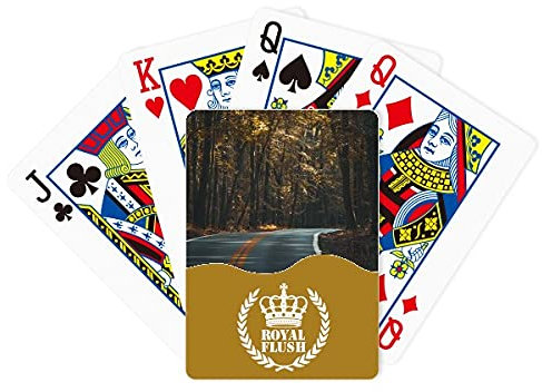 Road Grass Forest Autumn Travel Dark Royal Flush Poker Kartenspiel