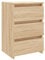 vidaXL Nachttisch mit 3 Schubladen Nachtschrank Nachtkonsole Nachtkommode Schlafzimmer Schrank Kommode Sonoma-Eiche 40x35x62,5cm Holzwerkstoff