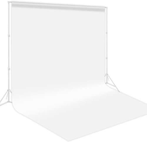 YAYOYA White Backdrop for Photoshoot, 10x20 ft Large Photo Backdrop Curtain for Photography, Seamless Polyester Fabric Background Screen for Party, Video Studio