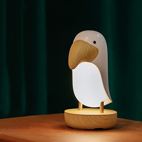 MARZIUS Kinder-Silikon-Nachtlicht, Raumdekoration, Schreibtischlampe, Spielzeug, Schlafzimmerdekoration,Nachttischlampe Geschenke für Mütter, Mädchen, Frauen, Kinder, Teenager (Tukan-Vogel)