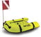 SEAC Unisex-Adult Bridge aufblasbarer Schwimmkörper für Freitaucher und Speerfischer, mit Schulterriemen, 95x70cm, gelb