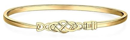 JewelryPalace Keltischer Knoten Öffnen Sie 925 Sterling Silber Armreif Vergoldet