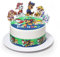 Kardasis Pat Patrouille Dessus de Gâteau et Figurines en Papier | Disque Azyme Comestible pour Gâteaux | Décoration de Gâteau pour l'anniversaire à thème | 20cm + 4 bandes 28x4cm + 5 figurines