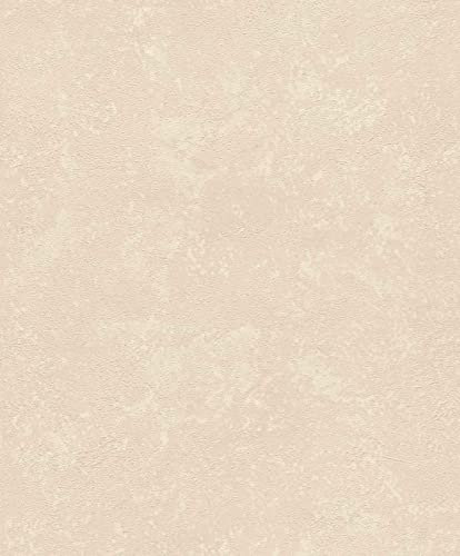 Rasch Tapete 315134 - Vliestapete Beige Metallic Einfarbig Betonoptik Struktur aus der Kollektion Factory V