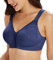 Lemorosy Reggiseno Minimizer Taglie Forti da Donna Comodo per Quotidiana Coppe Piene Non Imbottite Senza Ferretto a Tenuta Forte (3C,Blu)