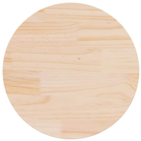 Bussandri Exclusive - Tischplatte Ø70x2,5 cm Massivholz Kiefer