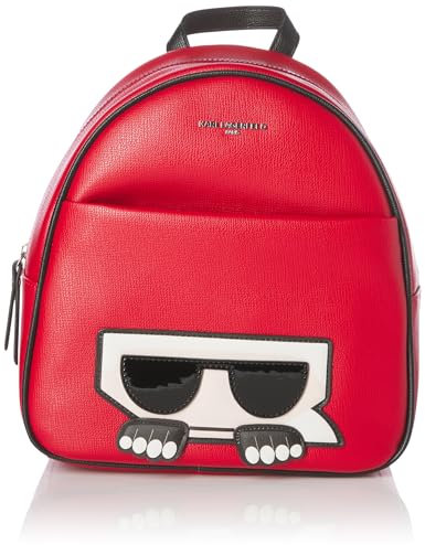 KARL LAGERFELD Damen Maybelle Backpack Umhängetasche, Hellkarminrot, Einheitsgröße