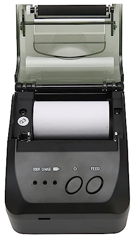 Dpofirs 58 mm Thermodrucker, 203 DPI USB Handheld Etikettendrucker, Schnelles Drucken für Win für Android für Linux für OS X, 2000 MAh Wiederaufladbarer POS Belegdrucker für Büro,