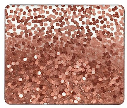 Tapis de souris 30,5 x 25,4 cm Rose Gold Glitter Print Computer Mouse Mat Gaming Mouse Mat