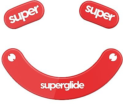 Superglide2 – Steuerbare Geschwindigkeit, strukturierte Oberfläche, glatte Mausfüße/Gleiter, hergestellt aus ultrastarkem Glas, glatte und langlebige Sohle für Razer Viper V2 Pro, Rot
