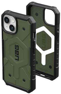 URBAN ARMOR GEAR UAG Case Compatible with iPhone 15 Plus Case 6.7 Pathfinder Olive Drab Built-in Magnet Compatible with MagSafe Charging Rugged Military Grade Dropproof Protective Cover