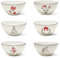 LEHAHA Keramik-Weihnachtsschalen-Set, 6 Stück, 15,2 cm, Weihnachtsmann, 652 ml, Müslischalen für Küche, Porzellan-Dessertschalen auch ideal für Suppe, Dessert und Reis, spülmaschinen- und