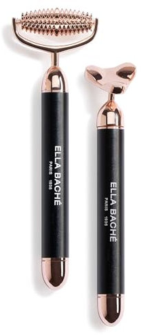Ella Baché Mikro-Vibrierender Ridoki Skin Activ - Gesichtsroller mit Vibration und 2 Aufsätzen - Aktiviert den Stoffwechsel, verbessert die Durchblutung & entspannt die Muskeln