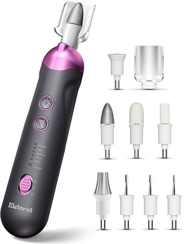 Kit Manucure Pedicure: Eletorot Ponceuse pour Ongles avec 8 Embouts, Limes a Ongles Professionnelle pour Anti Callosités, Set de Manucure Pedicure Electrique pour Le Soin Mains et Pieds