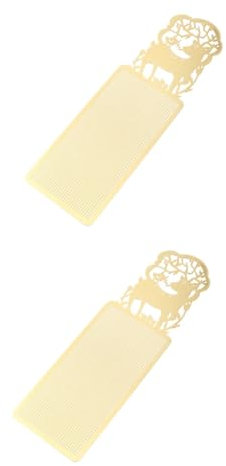 NUOBESTY 2 Stücke Blätter Kreuz Mesh Blätter Kupfer Stickerei Set Hohl Tier Muster Für Stricken Häkeln