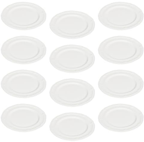 Plato de Porcelana Smart de 27cm LLano Redondo, Blanco, Apto para lavavajillas y microondas