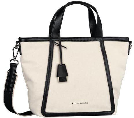 TOM TAILOR Suzi Damen Shopper Umhängetasche Reißverschluss Klein Weiß