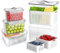 MCHERRY Fresh Food Storage Containers, 3 Pack Fridge Storage Container 3.15 L+1.7 L+0.8 L Keep Fresh Produce Saver BPA Free With Vents, Stackable Vegetable Containers For Fruit Salad in Refrigerator