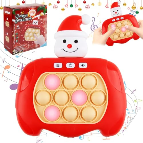 ZoneYan Weihnachten Puzzle Spielmaschine, Quick Push Pop-Spielkonsole, Puzzle Pop Spiel Maschine, Pop It Fidget Spielzeug, Popping Game Erwachsene und Kinder
