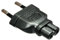 shortix Netzadapter Stromadapter Flachstecker auf Euro-8 | ideal für Kamera-Ladegeräte & in der Fototasche