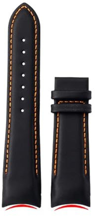 DKWOIS Kompatibel mit Tissot 1853 COUTURIER T035 T035407A T035617 627 T035439 Herren-Gebogenes Armband 22 mm 23 mm 24 mm Armband Echtlederarmband(Black a-no clasp,24mm)