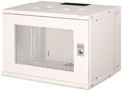 DIGITUS Network Cabinet - 19’ Rack 7 U - Unassembled - Wall-mounted - 400 mm Depth - Load Capacity 60 kg - Perforated Steel Door - SOHO Pro Series - Grey